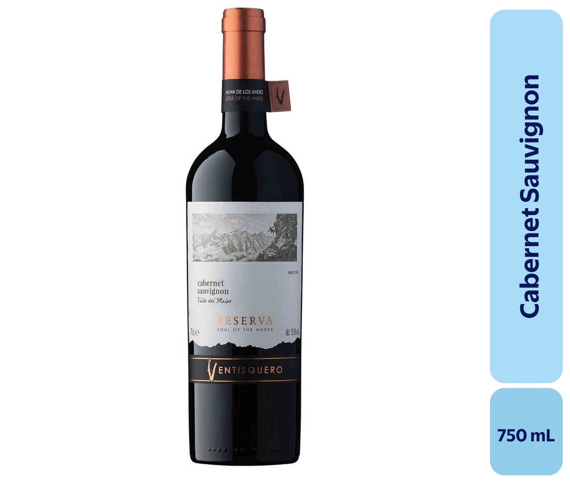 Vino Cabernet Sauvignon Botella 750 mL Ventisquero