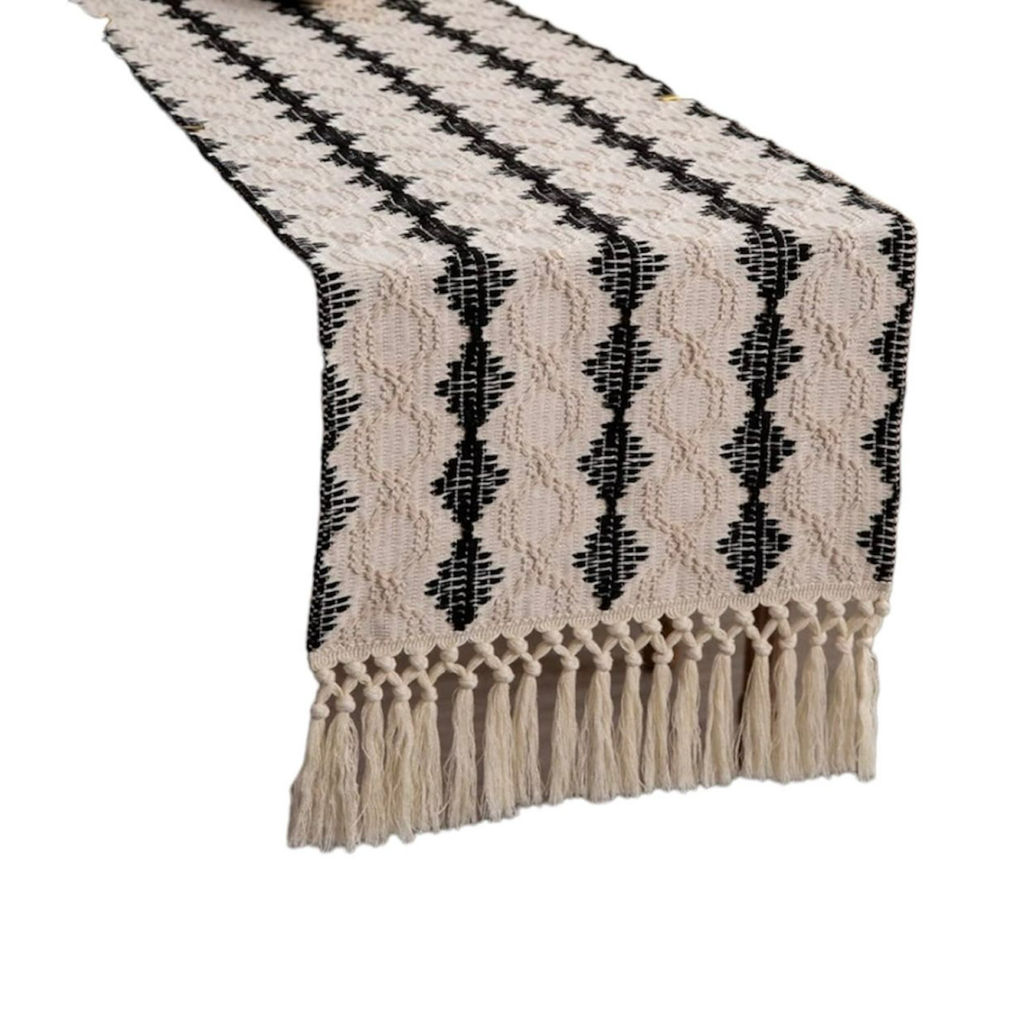 Oem - Mantel Camino De Mesa Rectangular Yute Rombo 180x30cm G