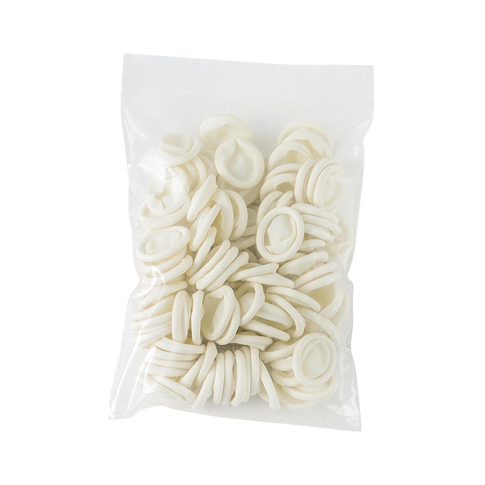 Ioensy - Puntas De Los Dedos De Goma, Cunas Protectoras De Látex Para Limpieza De Joyas, Arte De Uñas, 100 Uds.