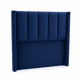 thumbnail image 1 of Respaldo de cama 1.5 plaza tubular felpa Azul oscuro, 1 of 2