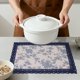 thumbnail image 4 of Juego de Manteles Rústicos de 6 Manteles para Decoración de Mesa de Comedor, Mantel de Cocina Lavable con Ribete de Encaje Rosa Azul 19.7*11.8 pulgadas, 4 of 6