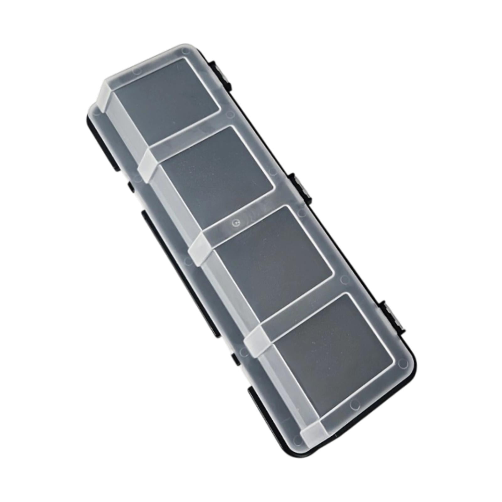 Magideal - Componentes Tornillos Organizador Con Compartimento Fácil De Transportar Con La Abertura De Inclinación De Contenedor Dividida Portátil De Tapa Para E Negro