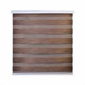 Cortina Roller Duo Zebra Dia Y Noche 180 X 200 Cm Café Osc Jaspeado Guiza