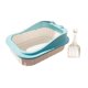 thumbnail image 1 of Bandeja De Arena Para Gatos Para Gatos De Interior, Bandeja De Arena Para Gatos Portátil Con Parte Superior Abierta, Azul, 1 of 5