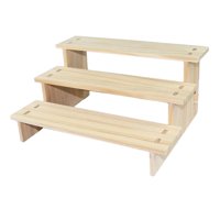 Ioensy - Soporte Elevador De Exhibición De Madera, Accesorios De Escaparate Decorativo Para Esculturas, Figuras, Hogar, 3 Capas, 30Cm