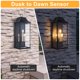 thumbnail image 2 of Aplique de pared exterior Lawyettle de 63 cm, 3 luces, negro, impermeable, 2 of 9