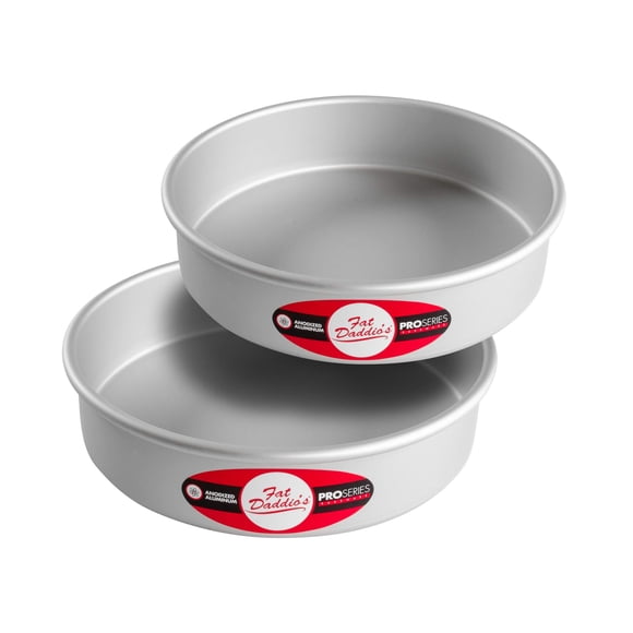 Moldes para tartas Fat Daddio's redondos de aluminio anodizado de 20,3 cm, 2 unidades