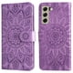 thumbnail image 1 of Funda tipo cartera FOXDOCK para Samsung Galaxy S21 FE , diseño girasol en relieve, cuero PU, cierre magnético, soporte y tarjetero, 1 of 5