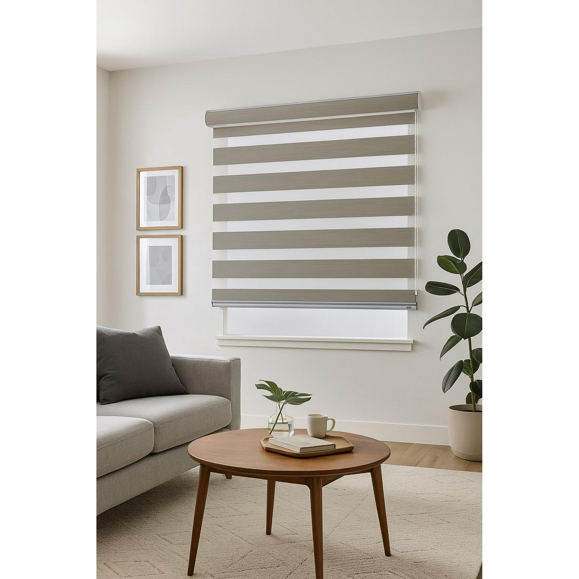 Clems - Cortina Roller Duo Blackout Lino 105x240 Beige