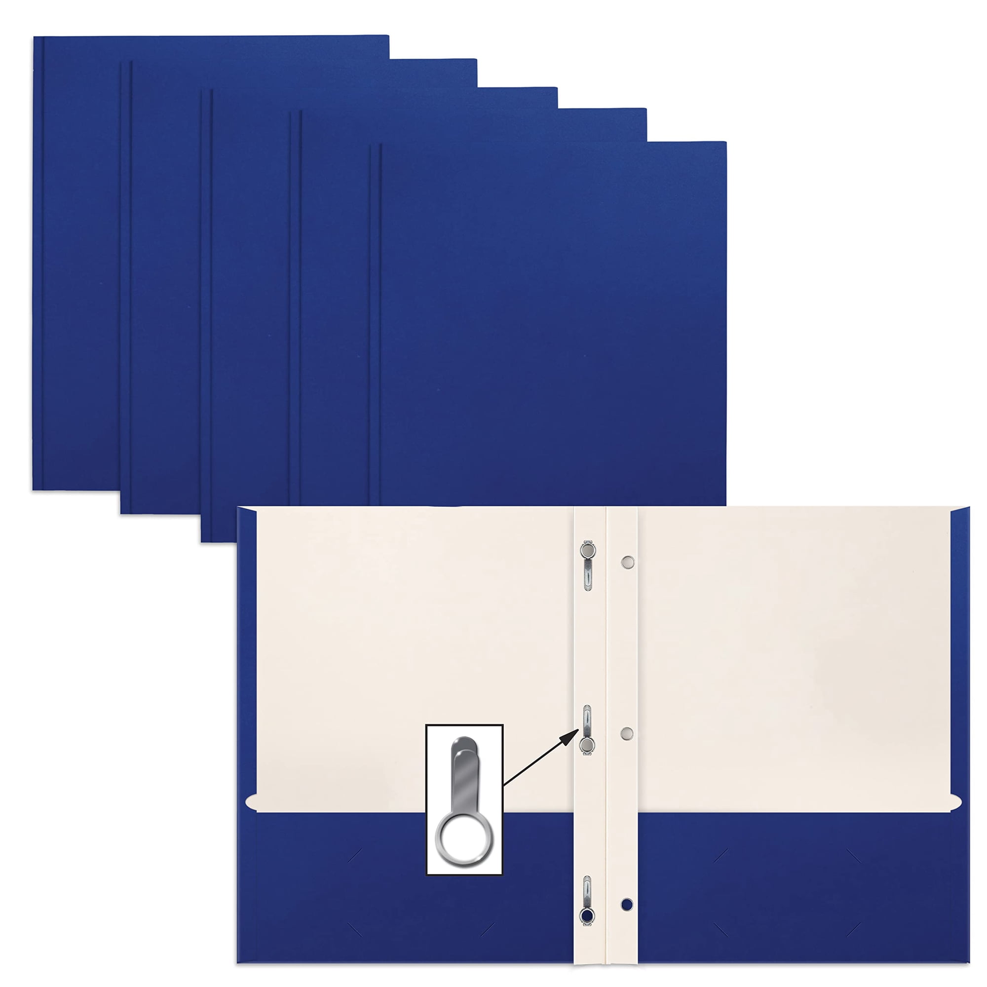 Carpetas De Papel Better Office Products, Color Azul, Paquete De 50