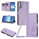 thumbnail image 1 of Funda Cartera Trébol para Samsung Galaxy S21 Plus con Ranuras Tarjetas y Carga Inalámbrica Morado claro, 1 of 6