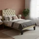thumbnail image 3 of Cama 1,5 Plazas Ovalado, Incluye Base Y Respaldo Beige, 3 of 5