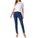 thumbnail image 2 of INSPIRE CHIC Top de Encaje Floral para Mujer Cuello Simulado Manga Corta Abullonada Blusa Elegante de Encaje M Blanco, 2 of 6