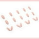 thumbnail image 4 of 24 uñas postizas cortas, uñas postizas tipo ataúd para mujer con diseño de mariposas y brillo., 4 of 6