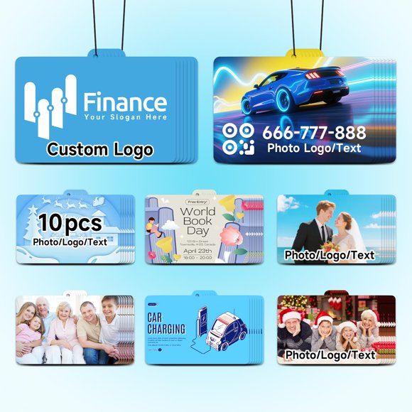 Ambientador personalizado CDBUY de doble cara con foto y logo