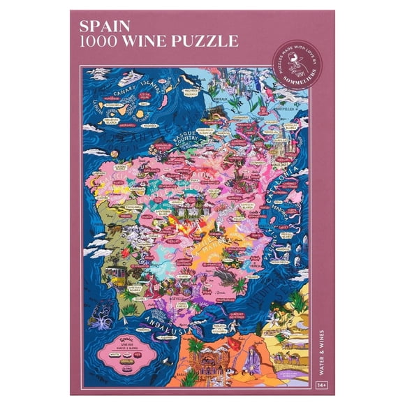 Rompecabezas WATER & WINES de 1000 piezas – Regalo de vino español