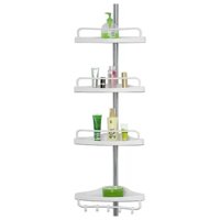 New Line - Organizador Esquinero Ducha Baño Multiuso 4 Pisos Ajustable