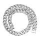 thumbnail image 2 of Cadena Cubana Bling De Lujo Largos Pavimentados Pavimentados Fuerte Para Hombres Party Silver 19.68 Pulgadas, 2 of 5