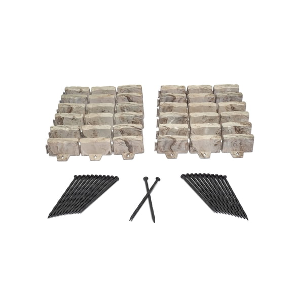 Bordura para Jardín EasyFlex con Apariencia de Piedra, 7 cm de Alto, Kit de 4.5 m