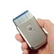 thumbnail image 1 of Mini afeitadora eléctrica de láminas para hombre, inalámbrica, con carga USB, para viaje, recortadora facial, color plateado, 1 of 8