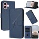 thumbnail image 1 of Funda Cartera Fibra de Carbono para iPhone 16 con Soporte y Cierre Magnético Azul, 1 of 6
