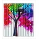 thumbnail image 1 of Cortina de ducha turquesa con diseño de árbol, juego de cortinas de baño con ganchos, tamaño 66 x 72 pulgadas, 1 of 3
