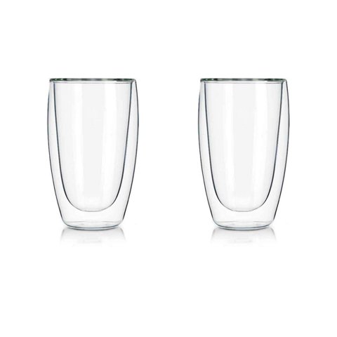 Concepts Life - Set 2 Vasos De Café Vidrio Doble Pared 400 Mlo