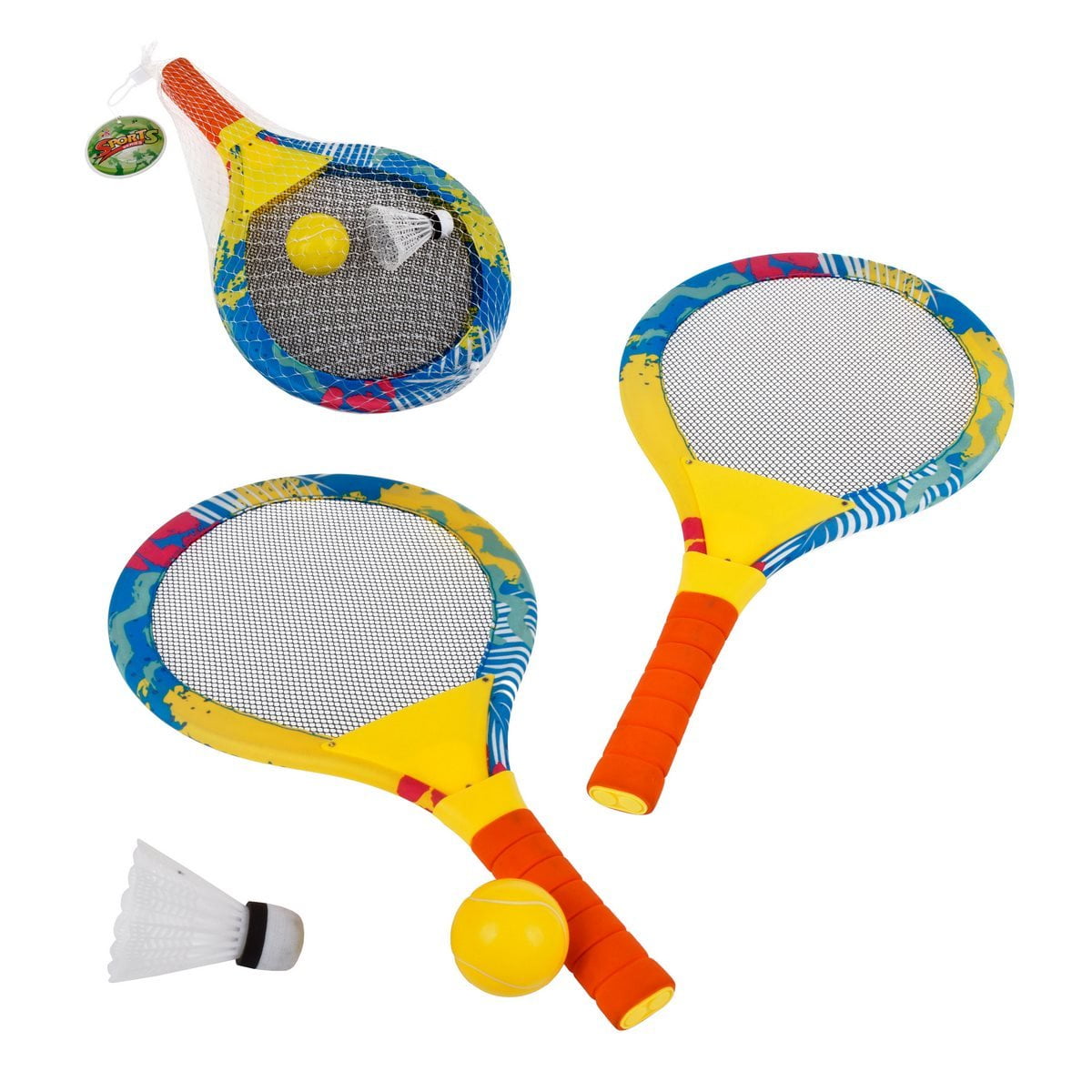 Set De Raquetas Ansaldo Con Pelota Y Pluma Para Playa