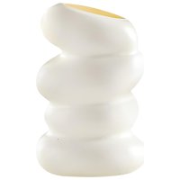 Bothyi - Florero De Plástico Maceta Espiral Forma Arreglo Floral Contenedor Decorativo Blanco