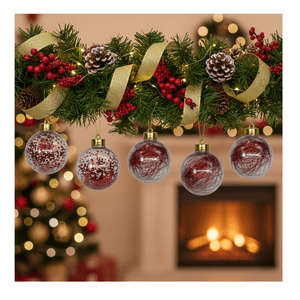 Genérico - 6 Bambalinas 8Cm Transparentes Decoración Arbol Adornos Navidad 2025