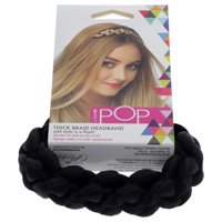 Hairdo - Diadema Con Trenza Gruesa Pop - Ébano R2