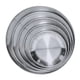 thumbnail image 1 of Paquete de 5 platos de material acero inoxidable, platos de de metal cepillado reutilizables, platos de de metal duraderos para bistec de de, 1 of 5