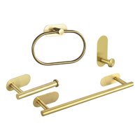 Bothyi - Juego De Accesorios De Baño Kit De Accesorios De Baño 4 Piezas Estante Toallero Juegos De Barra Dorado