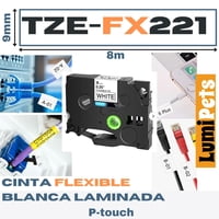 Genérico - Cinta Tze-Fx221 Para Rotuladora Brother Modelo Pt, 9Mm X 8M