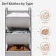 thumbnail image 5 of Cesto de ropa Storage Maniac de 120 litros con ruedas, gris, 3 niveles, 5 of 7