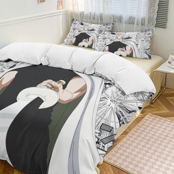 Silvers Rayleigh Bed Duvet Cover Funny Anime Cartoon Bedding Sets Lightweight 3 Piece Comforter Sets