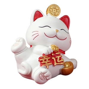 Bothyi - Figura De Gato De La Suerte, Adorno De Mesa Coleccionable Para Chimenea, Dormitorio, Estante, Estilo A