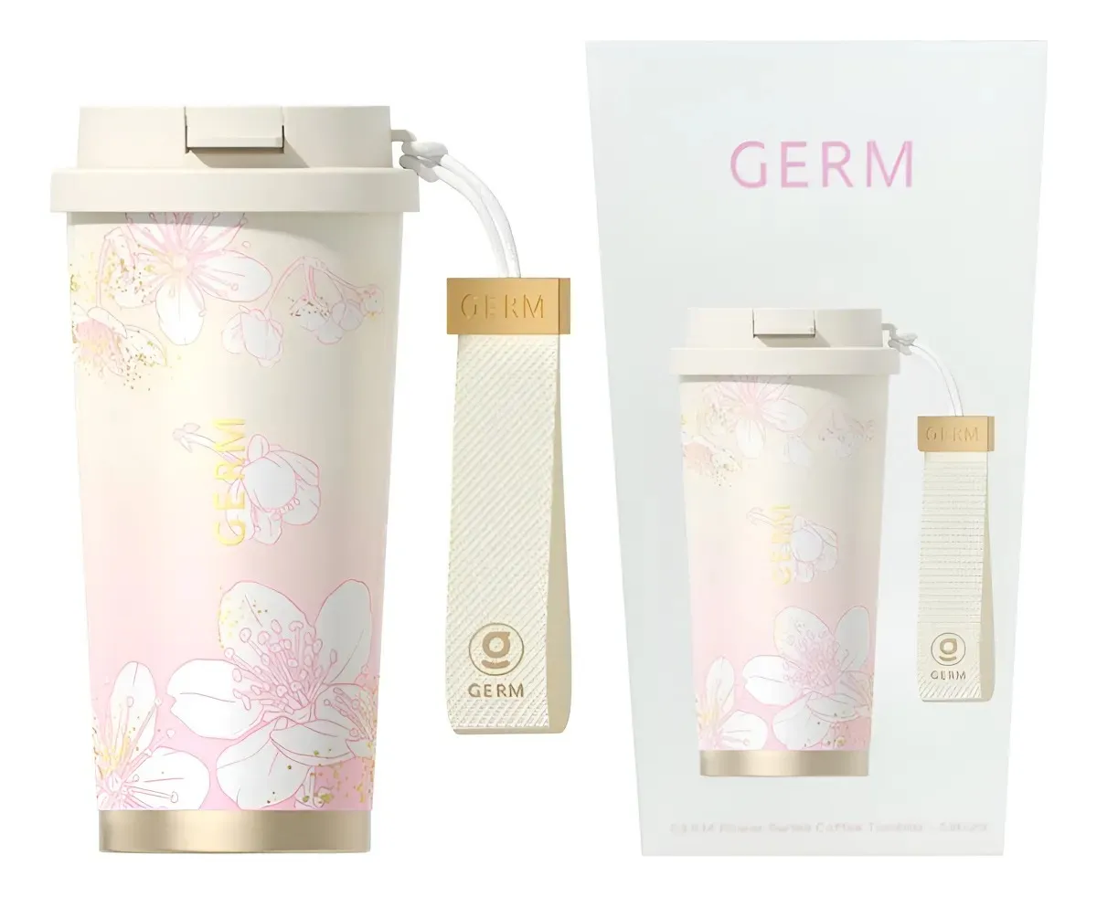 Germ Termo Botella Café Frío O Caliente 500Ml Rosa Degradado Rosa Degradado