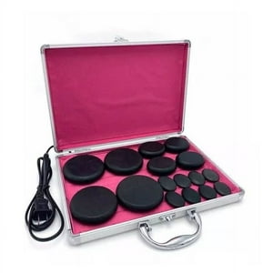 Click Ventas - Kit De Piedras Calientes 16 Piezas Maletin Electrico Spa