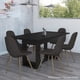 thumbnail image 3 of Mesa De Comedor Con Capacidad Para 6 Puestos 74,05 x 160 x 85 Cm Negro, 3 of 9
