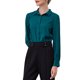 thumbnail image 4 of INSPIRE CHIC Bodysuits de Manga Larga para Mujer Camisa de Trabajo con Botones 2XL Azul Pavo Real, 4 of 5