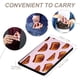 thumbnail image 4 of Pan Tostado Porta Pasaporte y Cartera de Viaje Premium de Cuero PU, Funda de Pasaporte Bloqueo RFID con Ranuras para Tarjetas de Crédito, Estuche para Libro de Pasaporte para Familia 10cm × 15cm, 4 of 6