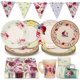 thumbnail image 1 of Set de fiesta Talking Tables para 16 invitados con banderín floral, 1 of 9
