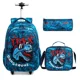 thumbnail image 1 of Girls School Backpack Child Wheeled Bag Set for Boys Roller Bag Rolling Luggage School Trolley Backpack with Lunch Bag Insulated, 1 of 3