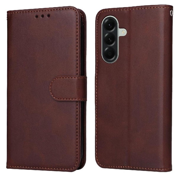 Funda Billetera para Samsung Galaxy A57 con Porta Tarjetas y Soporte Ajustable Marrón
