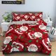 thumbnail image 1 of Red Christmas Duvet Cover Cartoon Santa Claus Bedding Set for Kid Boy Girl Happy Holiday Polyester Quilt Cover Bed Sheets, 1 of 5