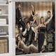 thumbnail image 5 of Chica chismosa-theme 4-Piece Shower Curtain Set with Rugs, Waterproof Bathroom Decor Set Includes Bath Mat, U-Shaped Rug, Toilet Lid Cover and Curtain with Hooks, 5 of 6