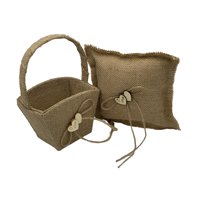 Magideal - Cesta De Boda Para Novia, Cesta De Flores Y Juego De Almohada De Anillo, Juego De Cesta De Niña De Flores De Boda, Para Celebraciones De Aniversario