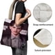 thumbnail image 3 of Timothee Bolso de tela con estampado de lienzo para mujer, bolsa de compras reutilizable y estética, con cremallera interior, regalo para mujer,40*45cm., 3 of 6