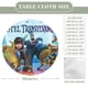 thumbnail image 2 of Hotel Transylvania-theme Fitted Round Tablecloths Elastic Edged Table Covers Waterproof Table Cloth for Kitchen Holiday Party Tables Decor 120cm, 2 of 6
